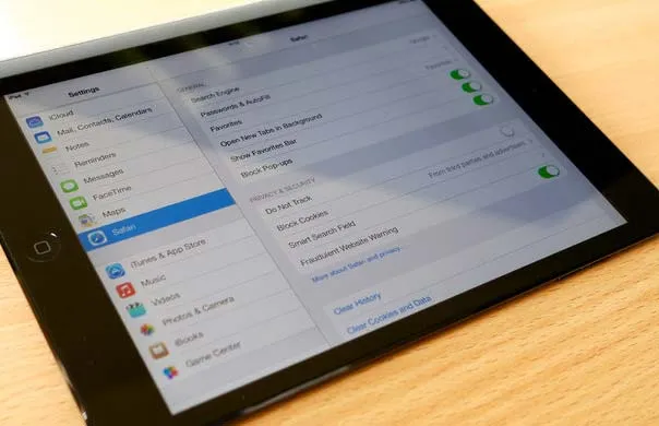 delete browsing history on ipad pro